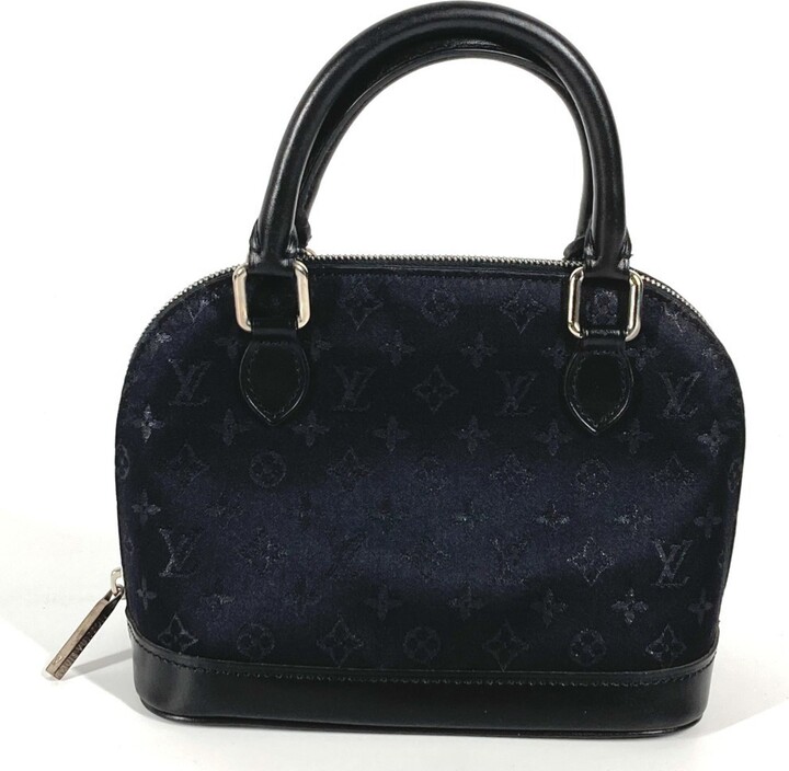 Louis Vuitton Black Noir Satin Leather Handbag (Pre-Owned)