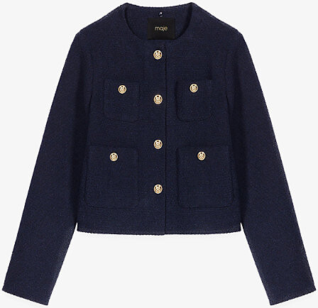 Navy Tweed Jacket | ShopStyle