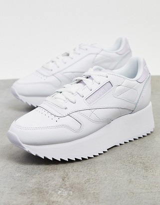 Reebok Classic Leather Double sneakers in white - ShopStyle