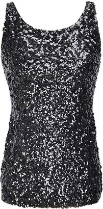 black sequin tops uk