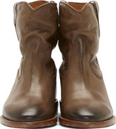 Thumbnail for your product : Isabel Marant Brown Leather Cluster Boots