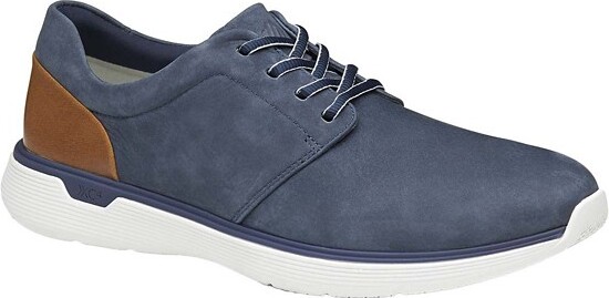 Johnston & Murphy Men's XC4 Prentiss 2.0 Plain Toe Sneakers 8 Regular Navy Waterproof Tumbled Nubuck