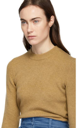 Tibi Brown Stretch Cashmere Crewneck Sweater