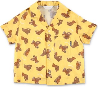 Palm Angels Kids Teddy Bear Printed Short-Sleeved Shirt - ShopStyle