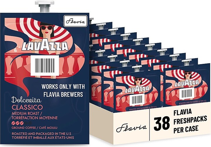 Lavazza Dolcevita Classico Coffee Flavia Freshpack, Medium Roast, 38/Carton (48726)