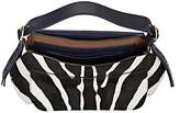 Thumbnail for your product : Fontana Milano Women's Wight Medium Calf Hair Saddle Bag - Wht.&blk.