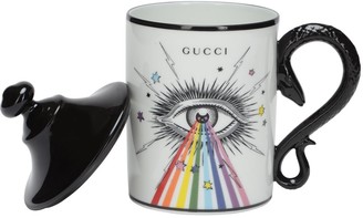Gucci Hand Painted Star Eye Mug W/snake Handle
