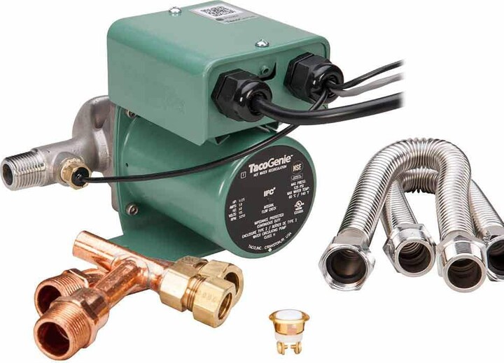 Taco Comfort Solutions TacoGenie 1/40 HP Hot Water Recirculating Pump with Undersink Kit