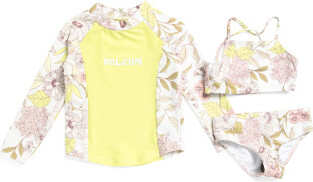 TJMAXX Toddler Girls 3Pc Upf 50 Swimsuit And Rash Guard Set, Polyester