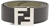 Thumbnail for your product : Fendi Ff Leather Belt - Grey Silver