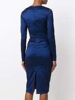 Thumbnail for your product : Talbot Runhof v-neck ruched dress