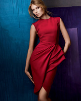 Thumbnail for your product : Badgley Mischka Sleeveless Wrap-Skirt Cocktail Dress