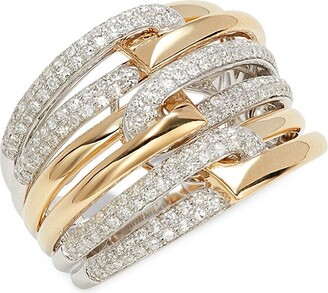 Effy 14K Two-Tone Gold & 0.64 TCW Diamond Ring