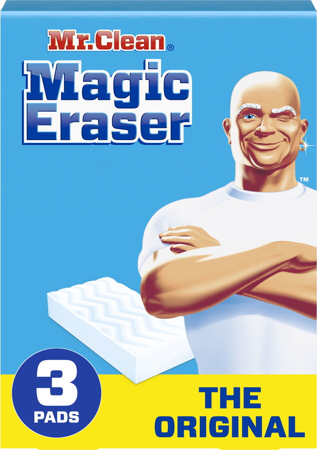 MR. CLEAN Original Magic Eraser All-Purpose Foam Cleaning Pads with Durafoam, 3 Ct