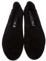 Thumbnail for your product : Rochas Suede Round-Toe Loafers
