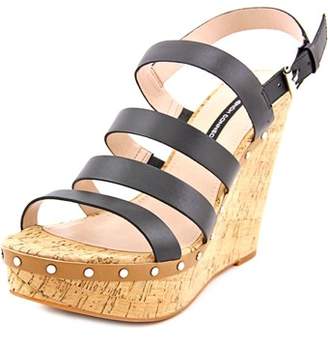 French Connection Deon Open Toe Leather Wedge Sandal.