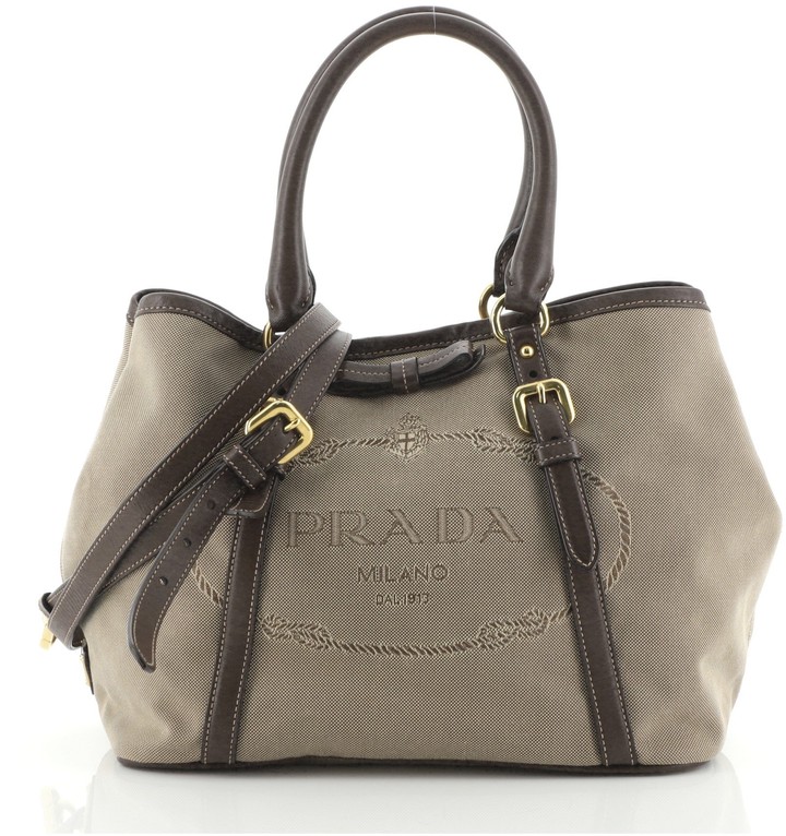 prada canvas shopper