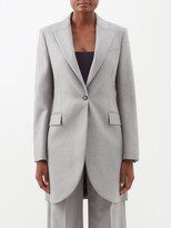 Thumbnail for your product : Loewe Longline Single-breasted Wool Blazer