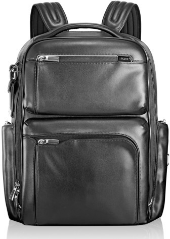 Tumi Men's 'Arrive - Bradley' Calfskin Leather Backpack - Black - ShopStyle