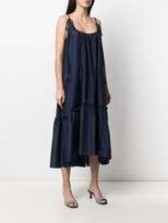 Thumbnail for your product : P.A.R.O.S.H. Draped Midi Silk Dress