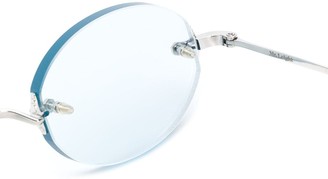 Garrett Leight Makena oval frame sunglasses