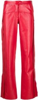 Thumbnail for your product : MATÉRIEL Faux-Leather Layered-Detail Trousers