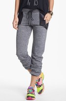 Thumbnail for your product : Lily White Faux Leather Inset Sweatpants (Juniors)