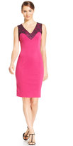 Thumbnail for your product : B Michael Contrast Lace Sheath and Long Jacket