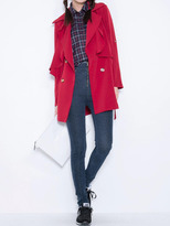 Thumbnail for your product : Choies Red Double-breasted Belted Trench Coat