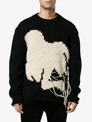 Yohji Yamamoto Intarsia oversized knitted jumper