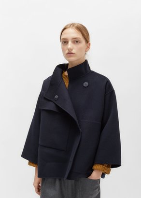 Sofie D'hoore Double Faced Wool Cashmere Coat Navy Size: FR 36