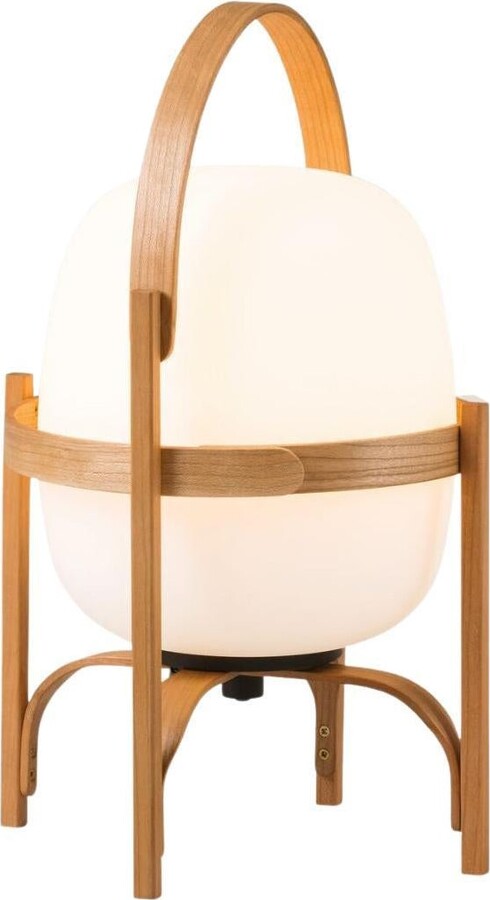 Miguel Mila 'cestita Bateria' Portable Lamp In Cherry And Glass For Santa & Cole