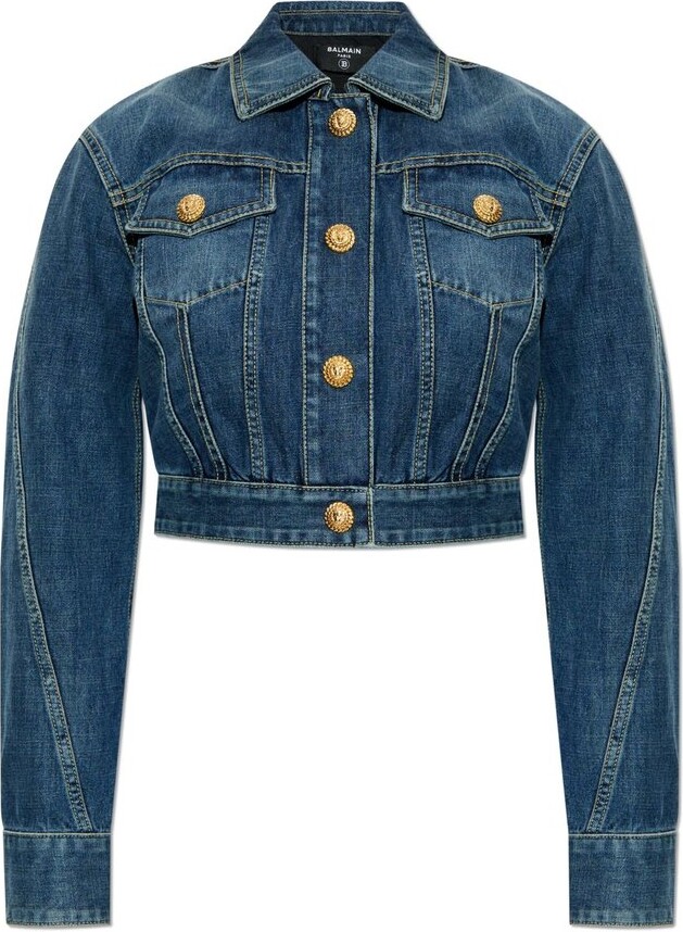 Balmain Women's Blue Jackets | ShopStyle