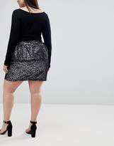 Thumbnail for your product : ASOS Curve Mini Pelmet Skirt In Animal Jacquard