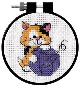 Dimensions Cute Kitty" Counted Cross Stitch Kit, Multi-Colour