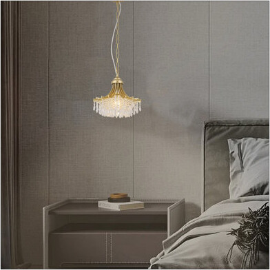 Rosdorf Park Elegant Matte Glass Fan Shape Pendant Chandelier With Crystal-Inspired Shade For Glamorous Lighting