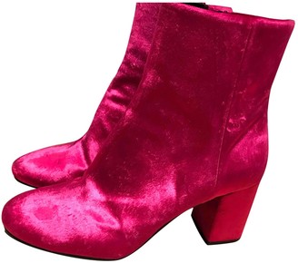 pink velvet trainers