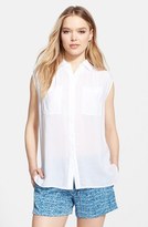 Thumbnail for your product : Vince Sleeveless Button Front Shirt
