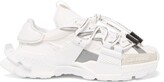 Thumbnail for your product : Dolce & Gabbana New Space Extended-heel Canvas Trainers - White Silver