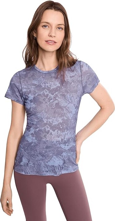Smartwool Merino Short Sleeve T-Shirts Women's Clothing Purple Storm Mountain : LG Wool/Nylon