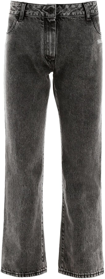 off white cropped jeans