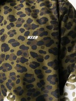 Thumbnail for your product : MSGM Leopard-Print Two-Tone Shirt-Jacket