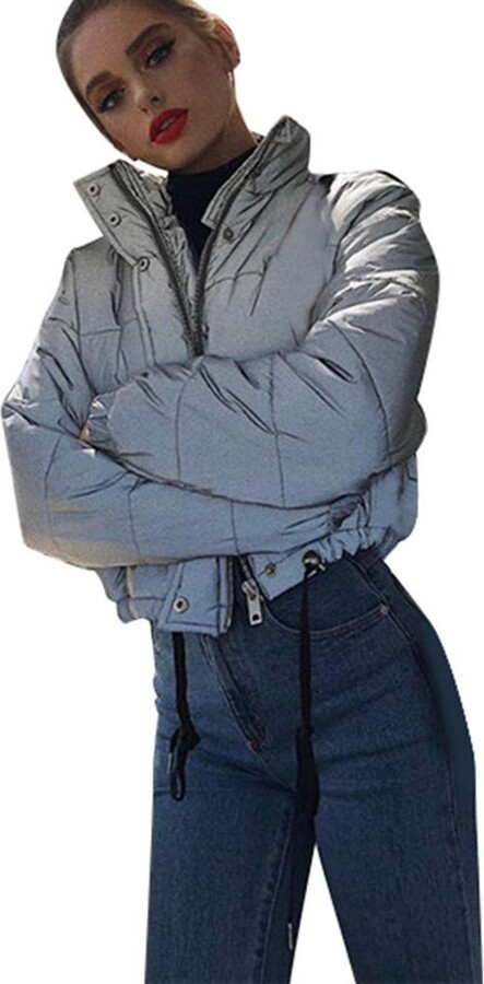 SoonerQuicker Reflective Jacket Winter Puffer Jackets Women - Main Image