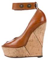 Thumbnail for your product : Lanvin Leather Platform Wedges