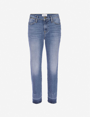 Frame Le High Straight high-rise stretch-denim jeans