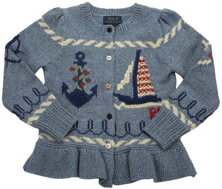 Ralph Lauren Nautical Cotton Cardigan - ShopStyle Girls' Sweaters
