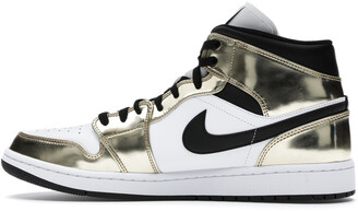 Nike Jordan 1 Mid Metallic Gold White Sneakers Size EU 43 (US 9.5) -  ShopStyle Trainers & Athletic Shoes