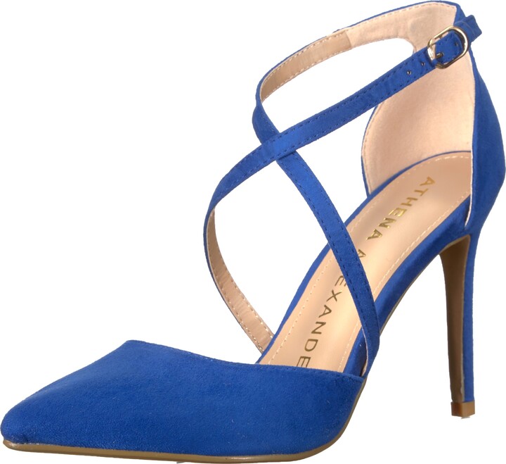 blue evening heels