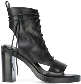 Ann Demeulemeester open-toe and heel ankle boot - women - Calf Leather/Leather - 36
