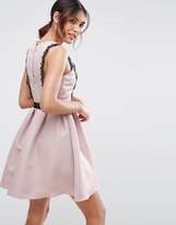 Thumbnail for your product : Little Mistress Skater Dress With Lace Bust